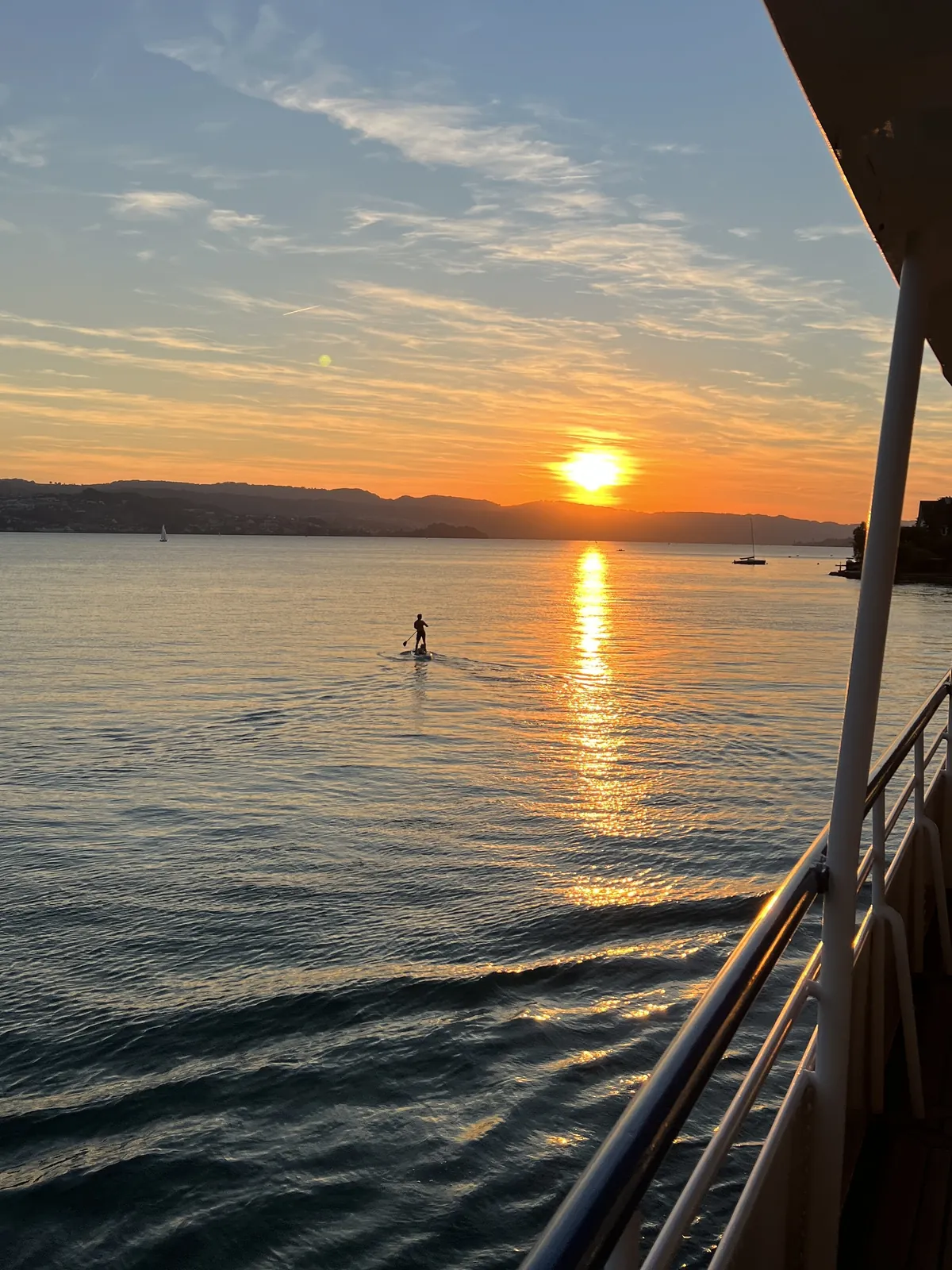 Summer sunset over Lake Zurich